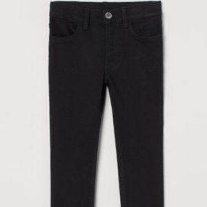 H&M Boy's Skinny Fit Black Jeans US 5T NWT